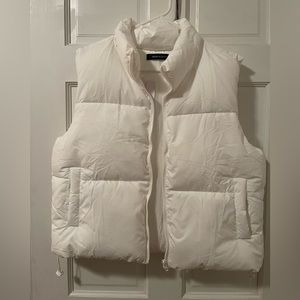 Crop puffer vest